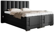 Kontinentálna posteľ VENETA boxspring s elektrickým polohovaním 200X180, šedá (Sola 06)