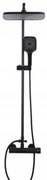 Erga Sami, sprchová súprava s pákovou batériou, hlavovou a ručnou sprchovou hlavicou, čierna matná, ERG-YKA-BP.SAMI-30-BLK