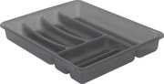 Sivý plastový príborník do zásuvky 39 x 32 cm Basic - Rotho