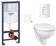 Závesný wc set do ľahkých stien / predstenová montáž GROHE Bau Ceramic SIKOGRSBAUSCSH0