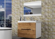 Kúpeľňový nábytok Belini  dub wotan + umývadlo + zrkadlo  ROD M 1/0/W/DW/0/ZW