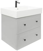 Kúpeľňová skrinka s umývadlom Naturel Forli 60x53x46 cm v šedej farbe mat FORLI60GMUSAT