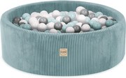Suchý bazén pre deti menčestrový 90 x 30 + 200 loptičiek - modrá
