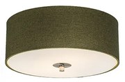 Rustikálne stropné svietidlo zelené 30 cm - Drum Jute