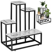 Květinový stojan ANTIRES bílý mramor