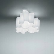 Artemide Logico Mini stropné svietidlo 3x120° biela, sklo, E27