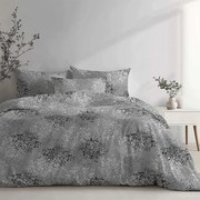 Stanex Bavlnené obliečky Vetvičky sivá, 140 x 200 cm, 70 x 90 cm