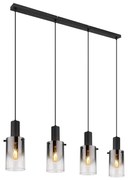 Globo 15907-4H - Luster na lanku FLORENTINA 4xE27/40W/230V čierna