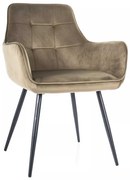 Jedálenská stolička Pomme Velvet, olivová