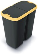Odpadkový koš COMPACTO DUA černý/žlutý