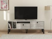 TV stolík/skrinka Dubeki 2 (sivá + biela) . Akcia -18%. Vlastná spoľahlivá doprava až k Vám domov. 1095316