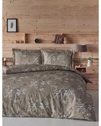 Hnedé bavlnené obliečky na dvojlôžko 200x200 cm Chicory – Mijolnir