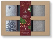 Kuchynská vianočná sada 5 šedá 3 ks