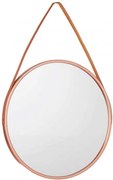 Bronzové nástenné okrúhle zrkadlo ROSEA, priemer 45cm