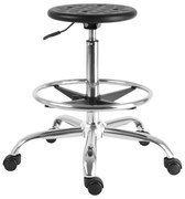 Pracovná dielenská stolička ARTI II — kov, čierna, nosnosť 130 kg