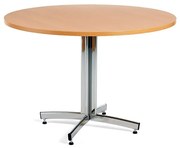 Okrúhly stôl SANNA, Ø1100x720 mm, chróm/buk