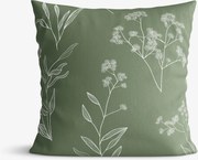 Goldea bavlnená obliečka na vankúš - bylinkové lístky 30 x 50 cm