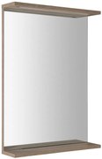 Aqualine Aqualine, KORIN STRIP zrkadlo s LED osvetlením 50x70x12cm, dub platin, KO995S