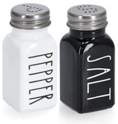 Soľnička a korenička, súprava, BLACK&WHITE, 2 x 80 ml