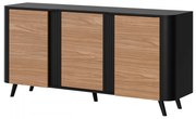 Skrinka Newort 150 3D, Farby: čierna matná / orech