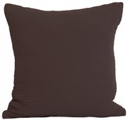 Mušelínová obliečka na vankúš 40 × 40 cm - Alexia tmavo hnedá
