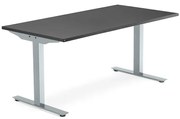 Kancelársky pracovný stôl MODULUS, T-rám, 1600x800 mm, čierna/strieborná