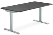 Kancelársky pracovný stôl MODULUS, T-rám, 1600x800 mm, čierna/strieborná