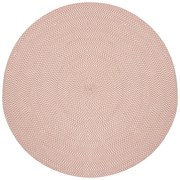 Ružový okrúhly vnútorný a vonkajší koberec z recyklovaných vlákien ø 150 cm Rodhe – Kave Home