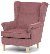 Křeslo ušák, růžová látka, AK-388 PINK2