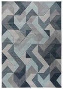 Kusový koberec Hand Carved Aurora Denim Blue, 120x170, modrá, kancelária, Flair Rugs