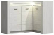 Rohová komoda Nadenas N15 K (biela craft) (bez osvetlenia). Vlastná spoľahlivá doprava až k Vám domov. 1058235