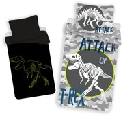 Detské bavlnené obliečky – T-Rex (svietiaci efekt)