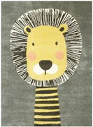 Detský koberec Lima E181A svetlo sivý/žltý, lev