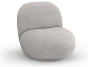 Svetlosivé kreslo z textílie buklé Chuck – Micadoni Home