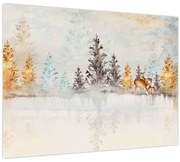 Obraz - Akvarelový les (70x50 cm)