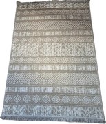 Béžový boho koberec s pruhovaným vzorom Boho 881-B Rozmer: 60x100 cm