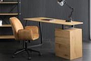 Dizajnový písací stôl Studio z MDF dubový vzhľad 160cm