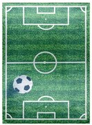 Detský koberec protišmykový BAMBINO 51760 futbalové ihrisko, zelený