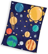 Detská mikroplyšová deka 130 x 160 cm - Vesmírne Dobrodružstvo