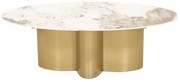 Konferenčný stolík Modig 130 cm zlatý/mramor