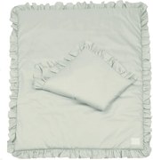 Sada do postieľok s volánom púštna zelená 80x100cm