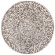 Kusový koberec Mojkoberec Original Nora 105453 Linen kruh – na von aj na doma, 140x140 (priemer) kruh, hnedá, chodba / predsieň, Mujkoberec Original