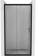 Mexen Apia, posuvné dvere do otvoru 110 x 190 cm, 6mm číre sklo, čierny profil, 845-110-000-70-00
