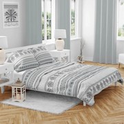 Vianočné obliečky bavlnené Winter sivé TiaHome - 1x Vankúš 90x70cm, 1x Paplón 140x200cm