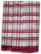 Polášek Károvaná utierka Egypt – 3 ks - č. 6 | Červená / biela
