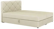 Manželská posteľ Boxspring 160x200 cm Karum (béžová) (s roštom a matracom). Akcia -20%. Vlastná spoľahlivá doprava až k Vám domov. 1007779