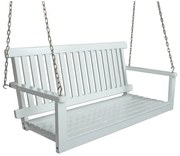 Biela drevená záhradná hojdačka Augusta - Garden Pleasure