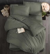 Obliečky bavlnený satén exclusive Modern zelené 200x140cm+90x70cm TiaHome