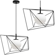 Toolight Toolight, závesná stropná lampa 1xE27 APP1022-1CP, čierna-biela, OSW-06112