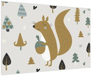 Obraz - Veverička s orieškom (90x60 cm)